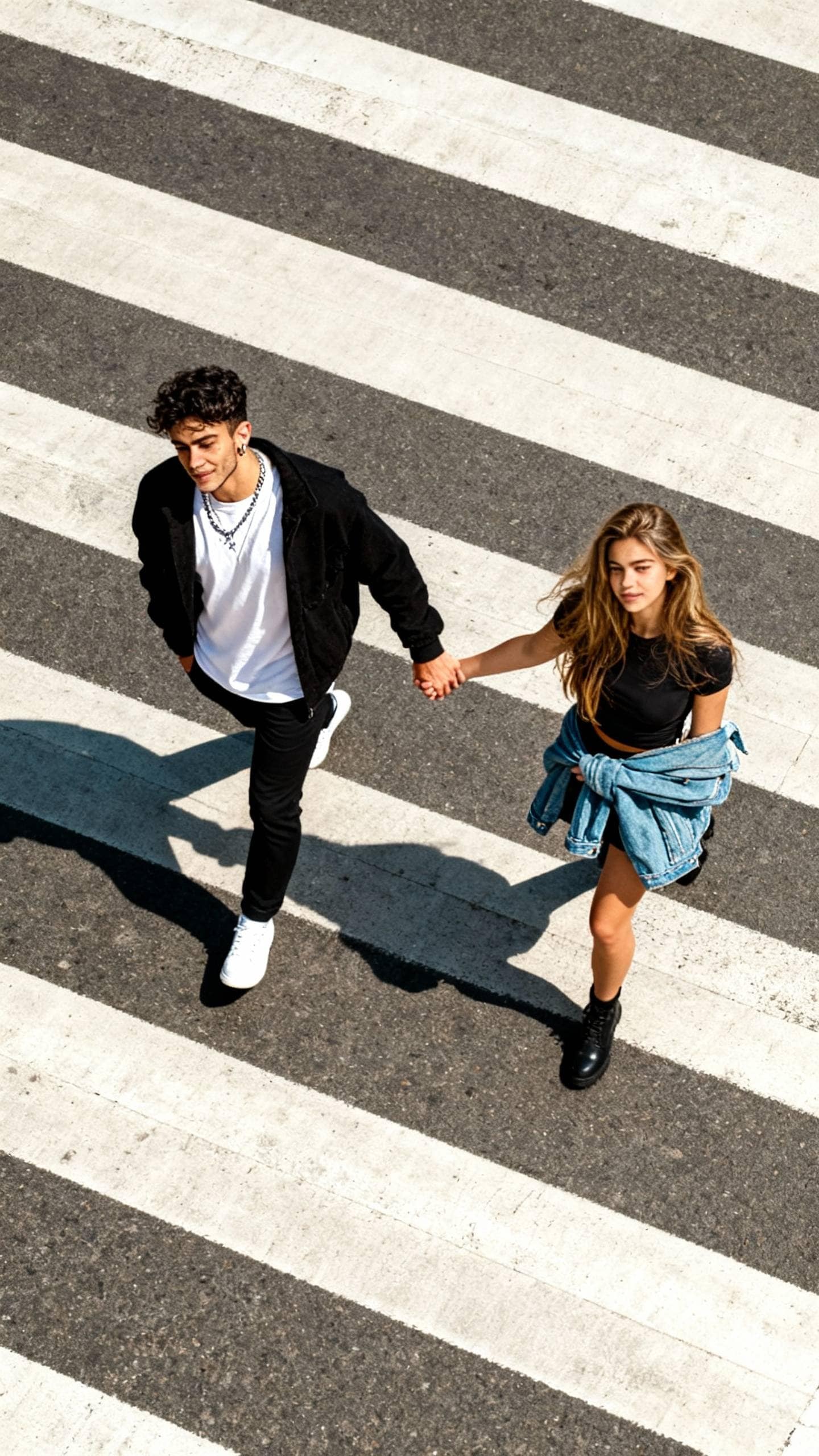 Romantic Crosswalk Walk