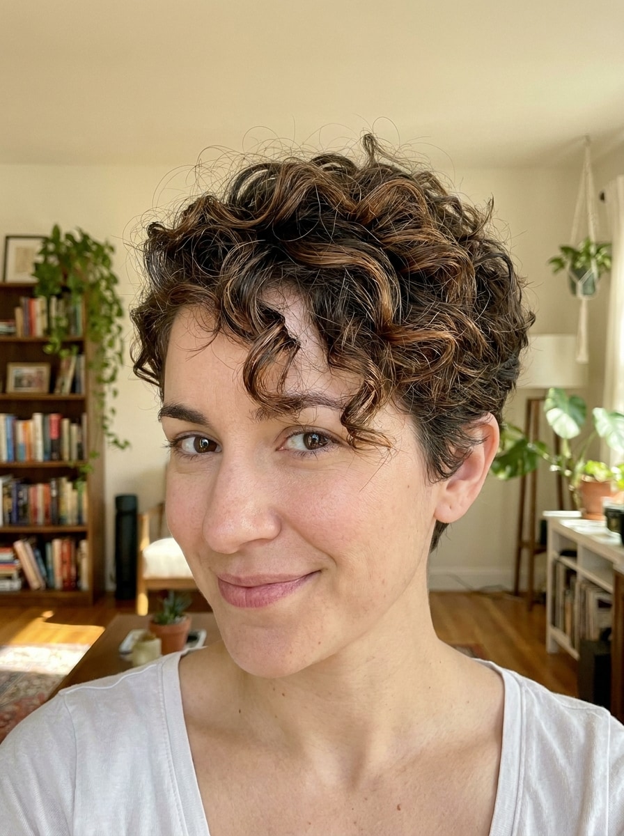 Curly Pixie Cut
