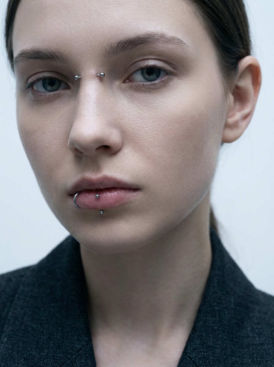 Custom Face Piercing Look