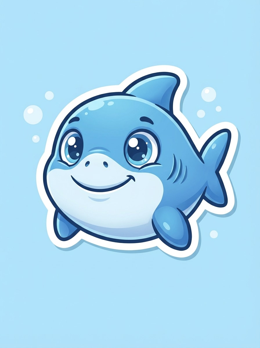 Cute Baby Shark Mascot