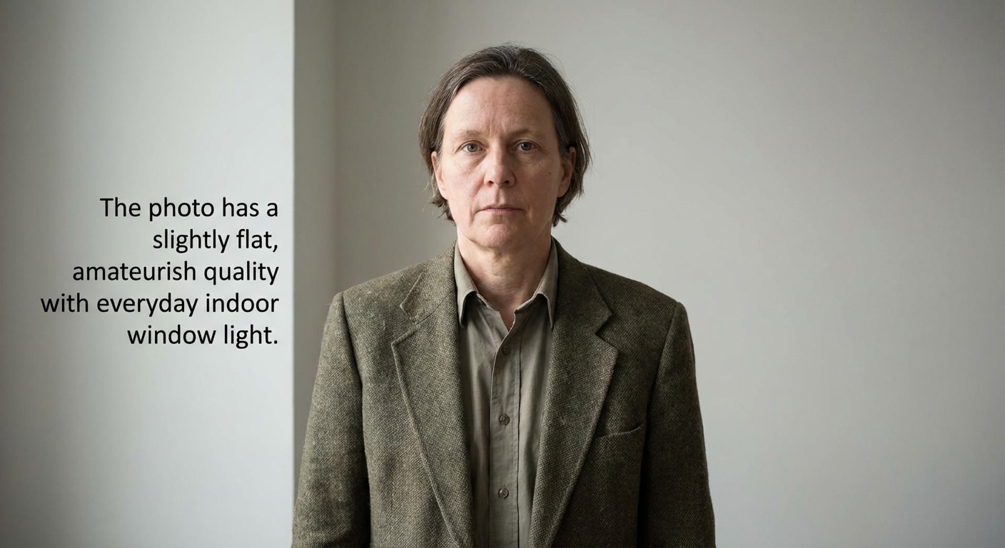 Soft Gray Resume Portrait before background change