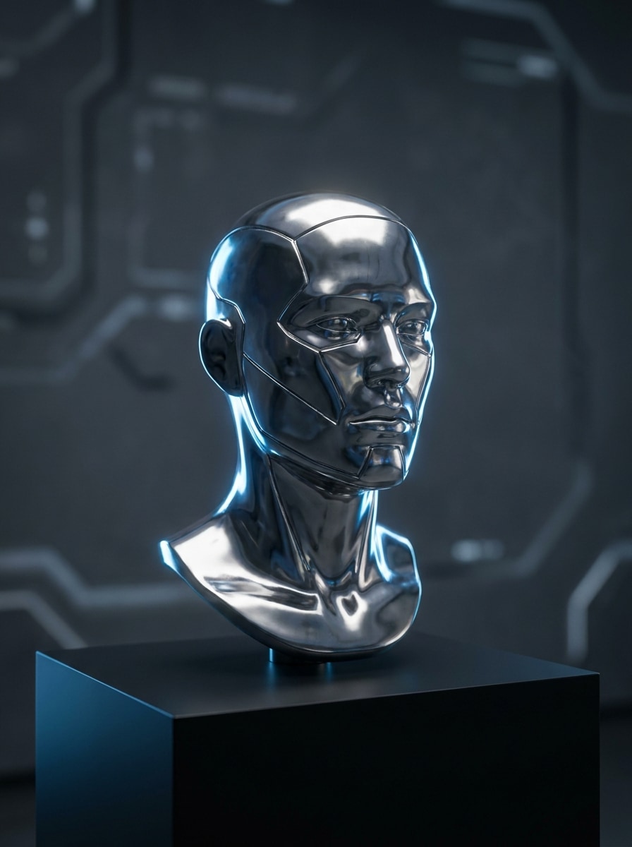 Cyber Metal Statue