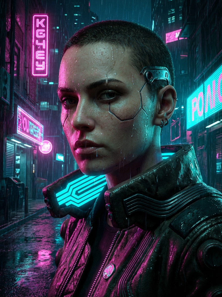 Cyberpunk Neon Portrait