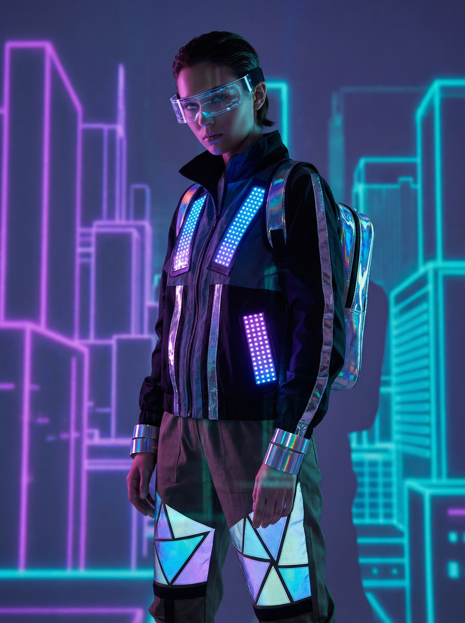 Cyberpunk Streetwear Model