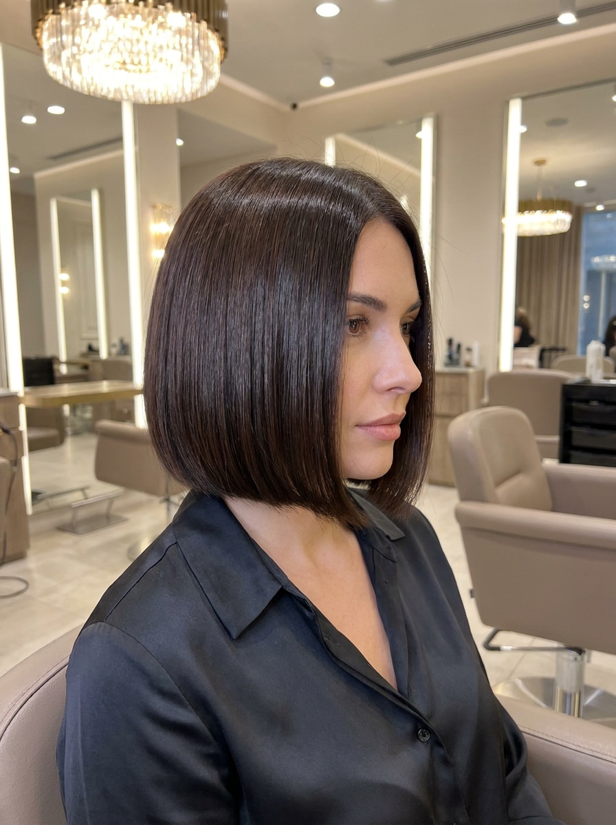 Sleek Dark Espresso Bob