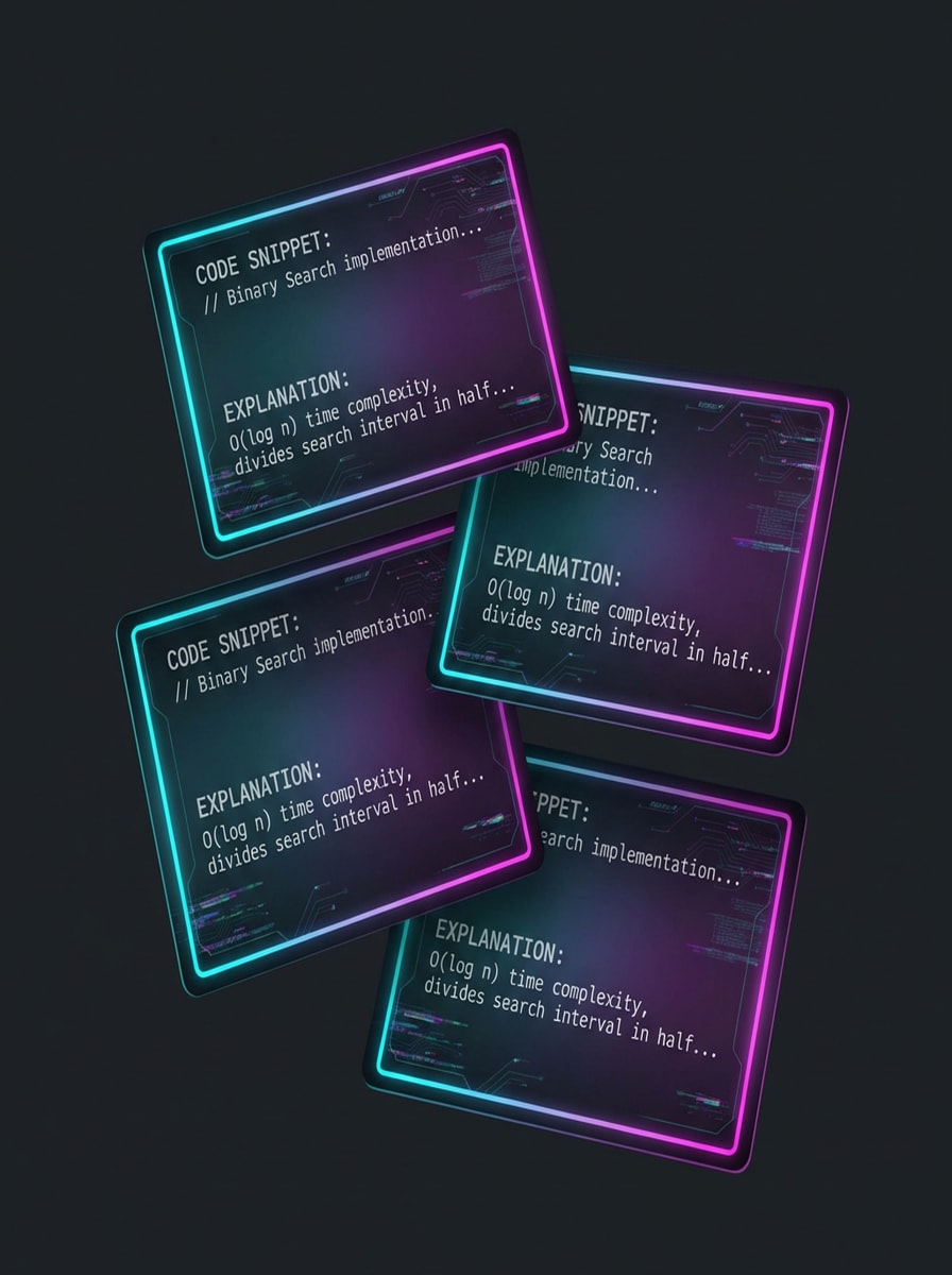 Dark Mode Neon Outline Cards