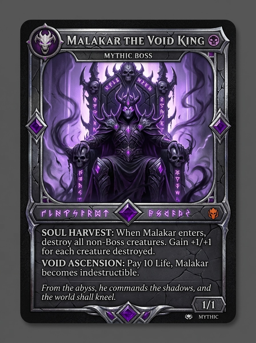 Dark Villain Boss Card