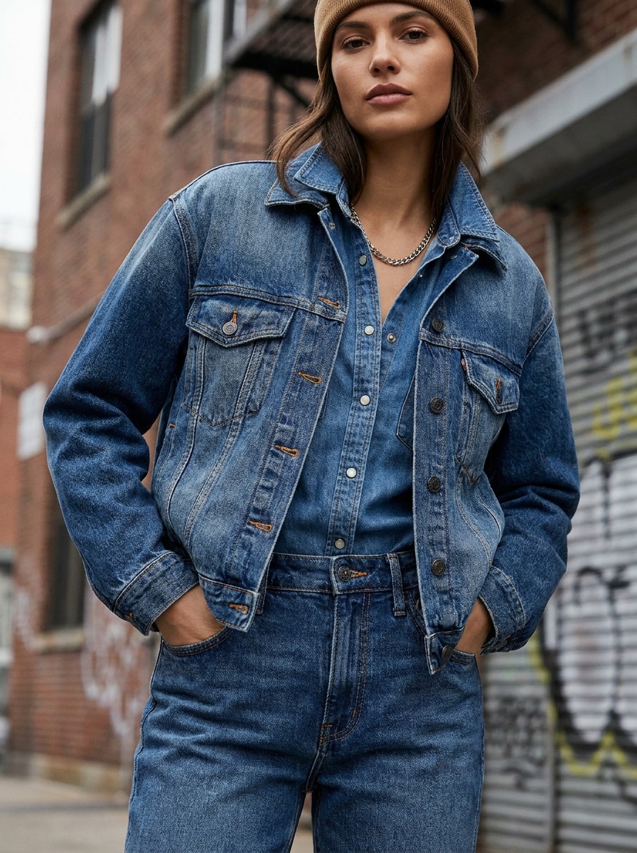 Denim-on-Denim Street Style