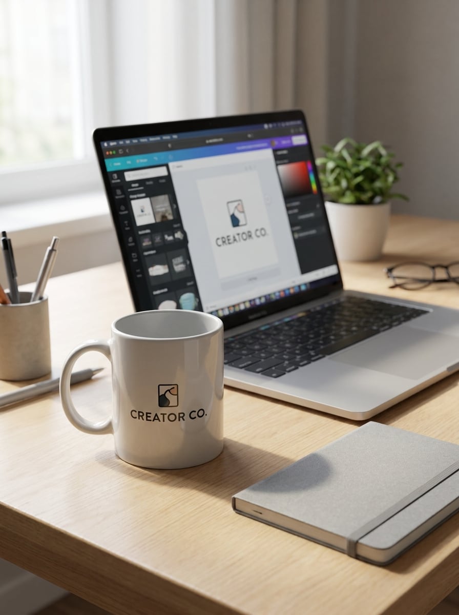 Desk Setup Mug Scene