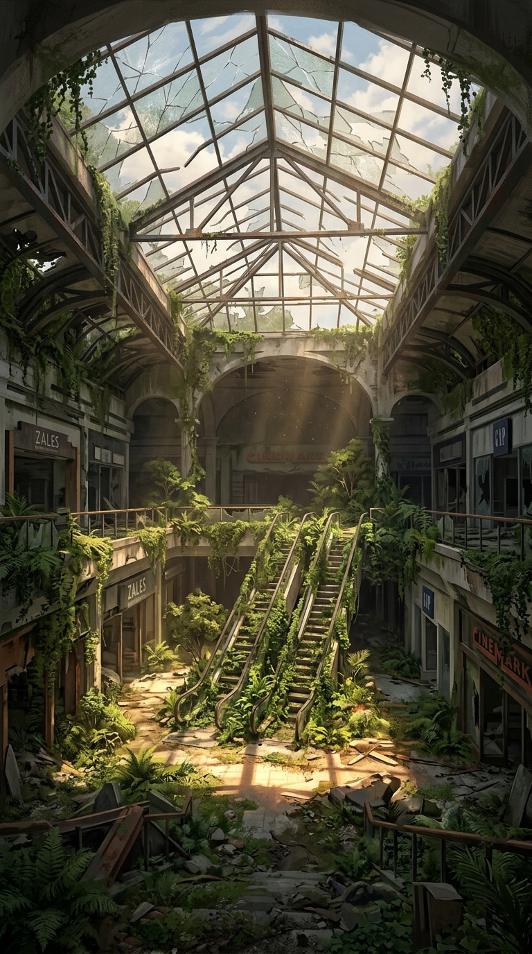 broken city AI image prompt