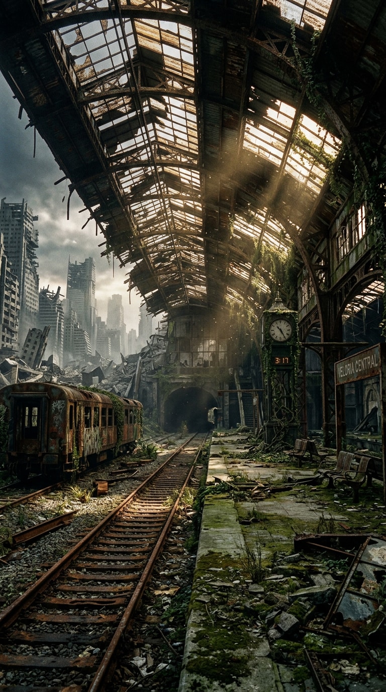 city ruins AI image generator prompt