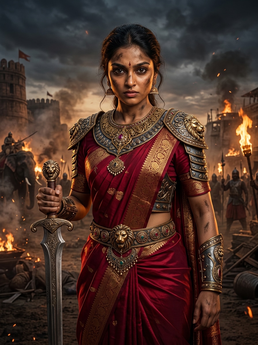 Fierce Warrior Empress Bahubali Devasena prompt
