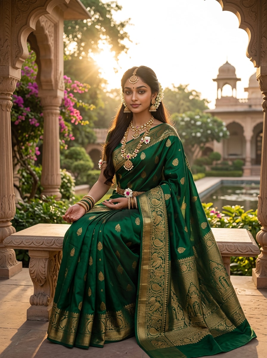 Royal Garden Scene Devasena Gemini prompt