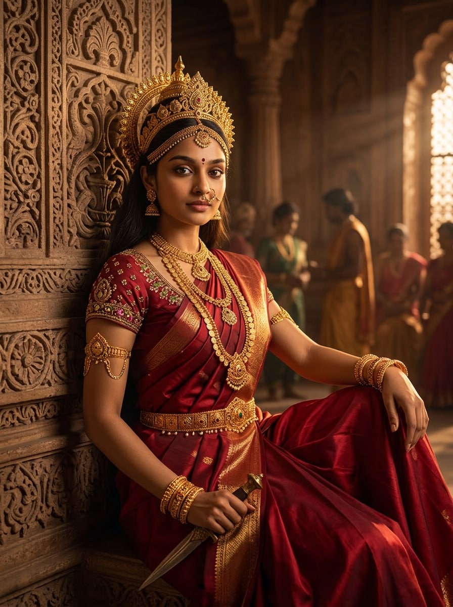 Ancient Kingdom Princess Devasena from Bahubali prompt