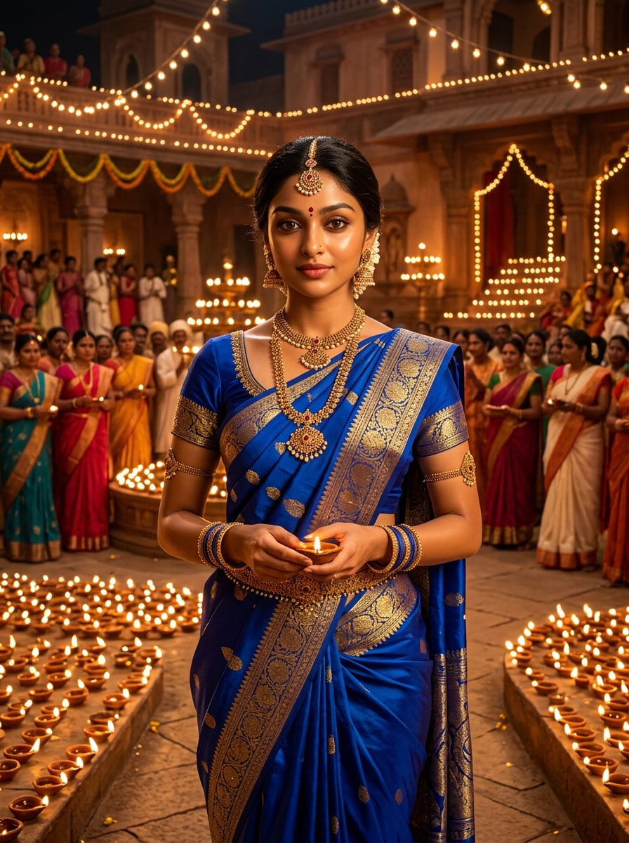 Royal Festival Look Devasena prompt for Gemini AI