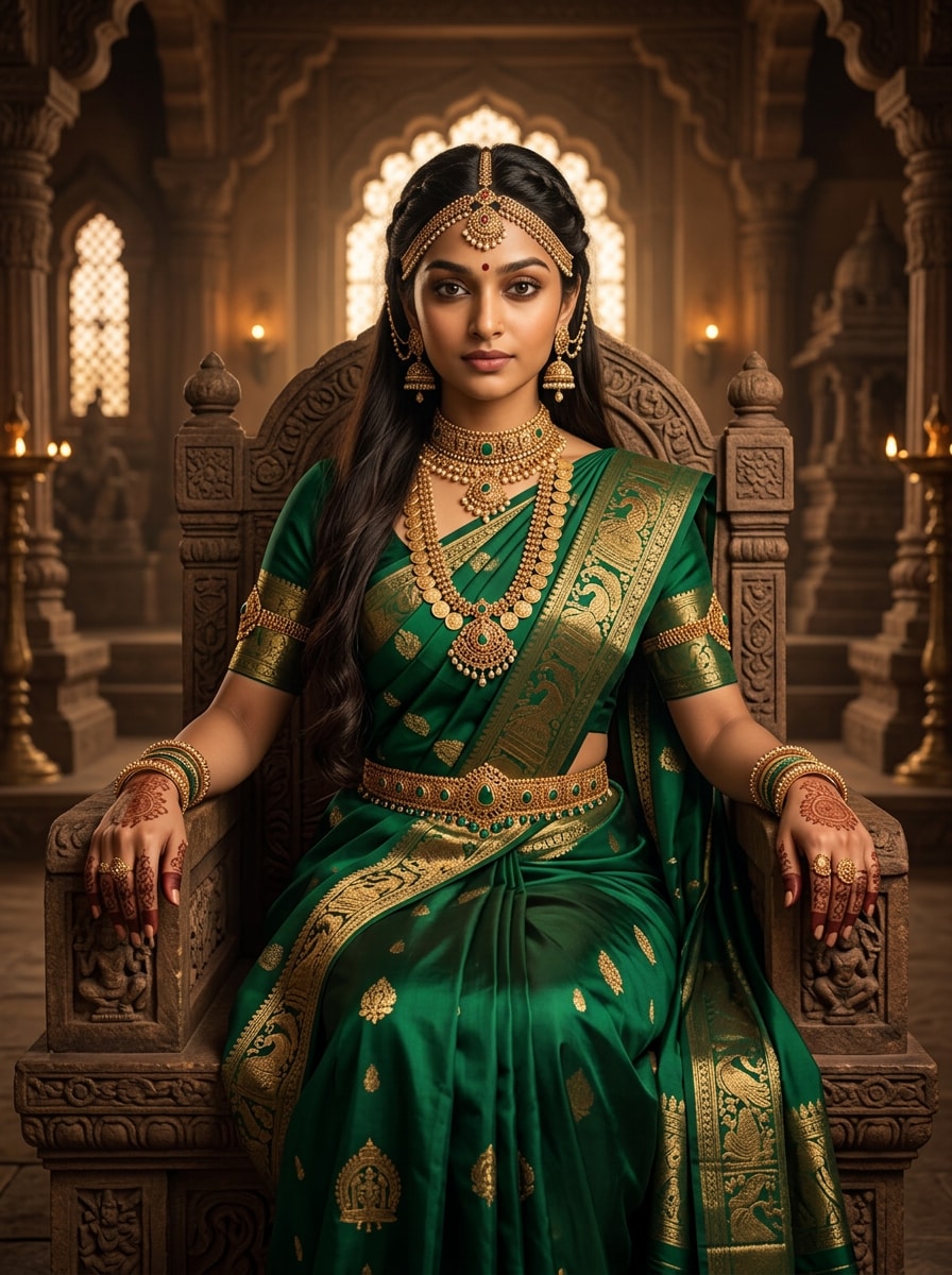 Palace Queen Portrait Bahubali Devasena prompt