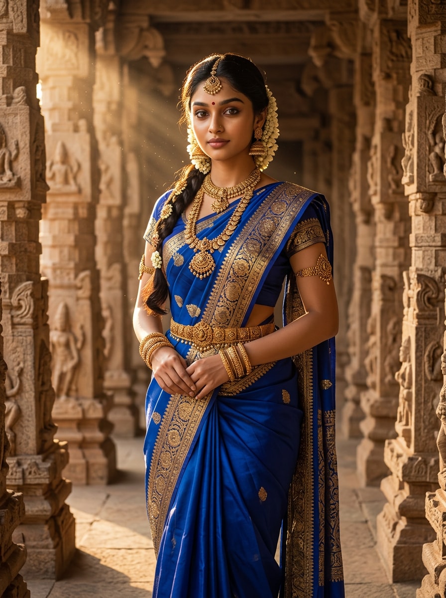 Temple Princess Look Devasena from Bahubali prompt