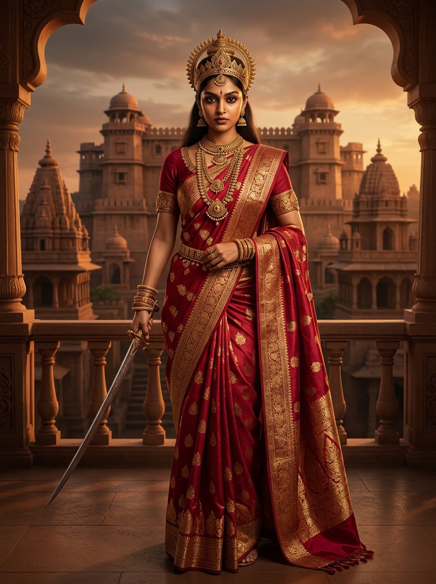 Bahubali Queen Fantasy Devasena prompt