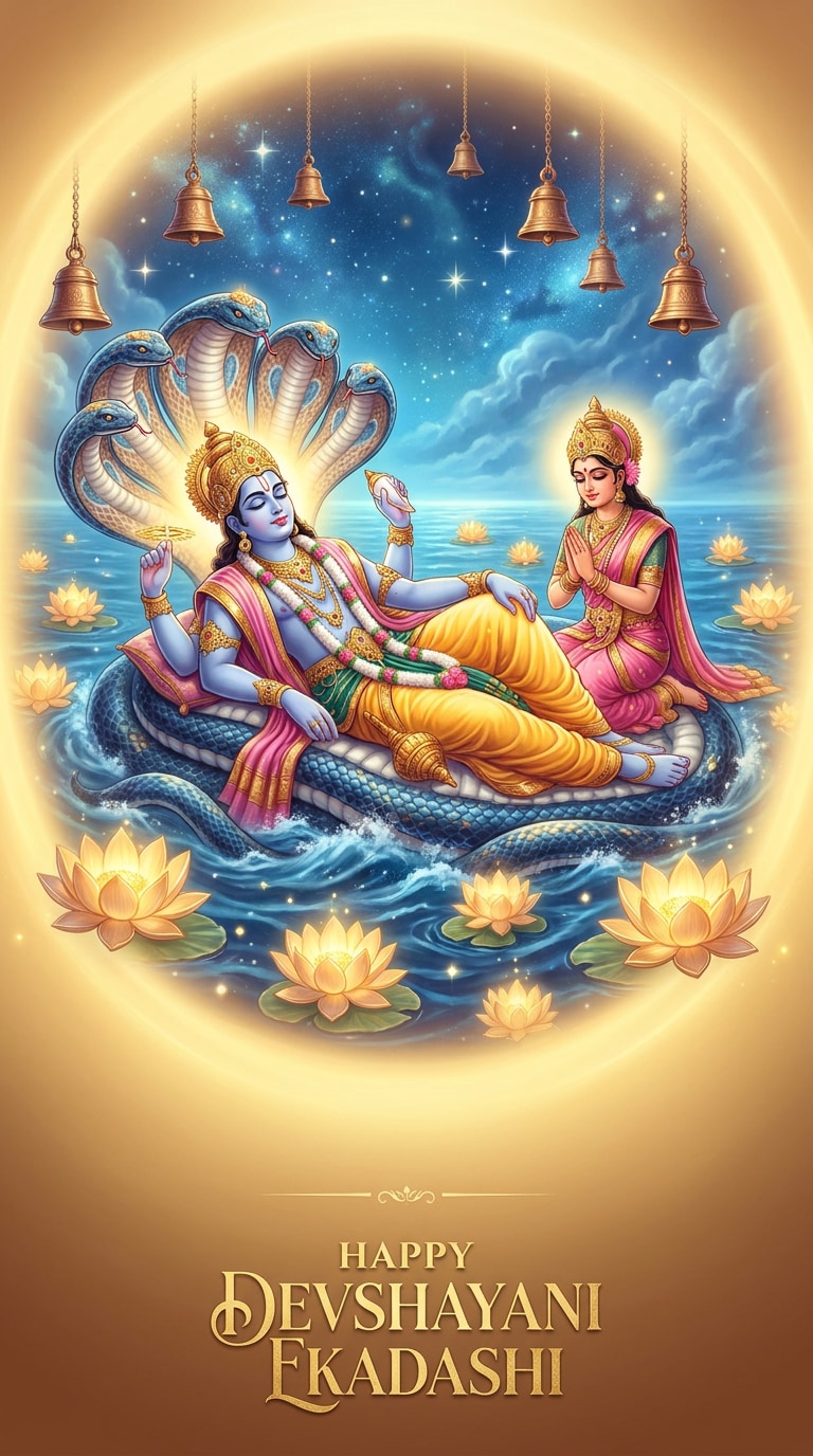 Devshayani Ekadashi 2026 Lord Vishnu AI Image Prompt