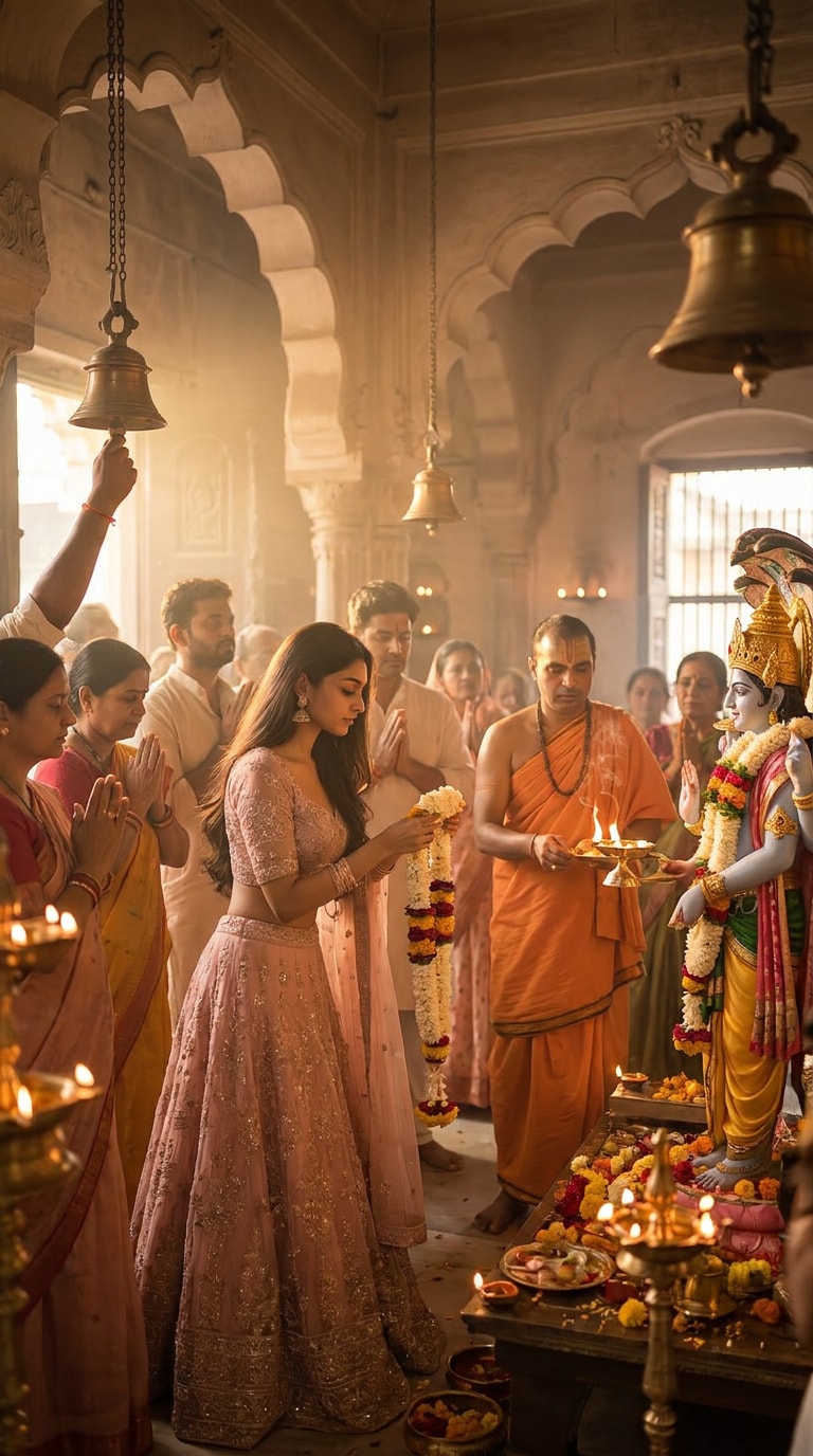 Devshayani Ekadashi Temple Morning Ritual Prompt