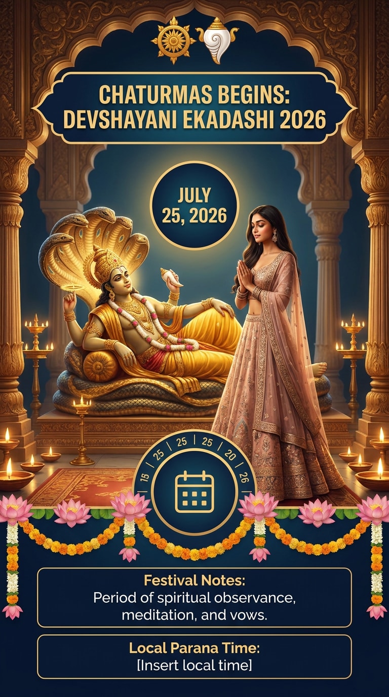 Chaturmas Calendar Devshayani Ekadashi Poster