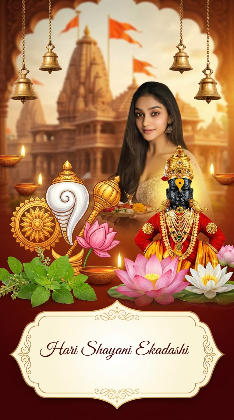 Hari Shayani Ekadashi Regional Greeting Image