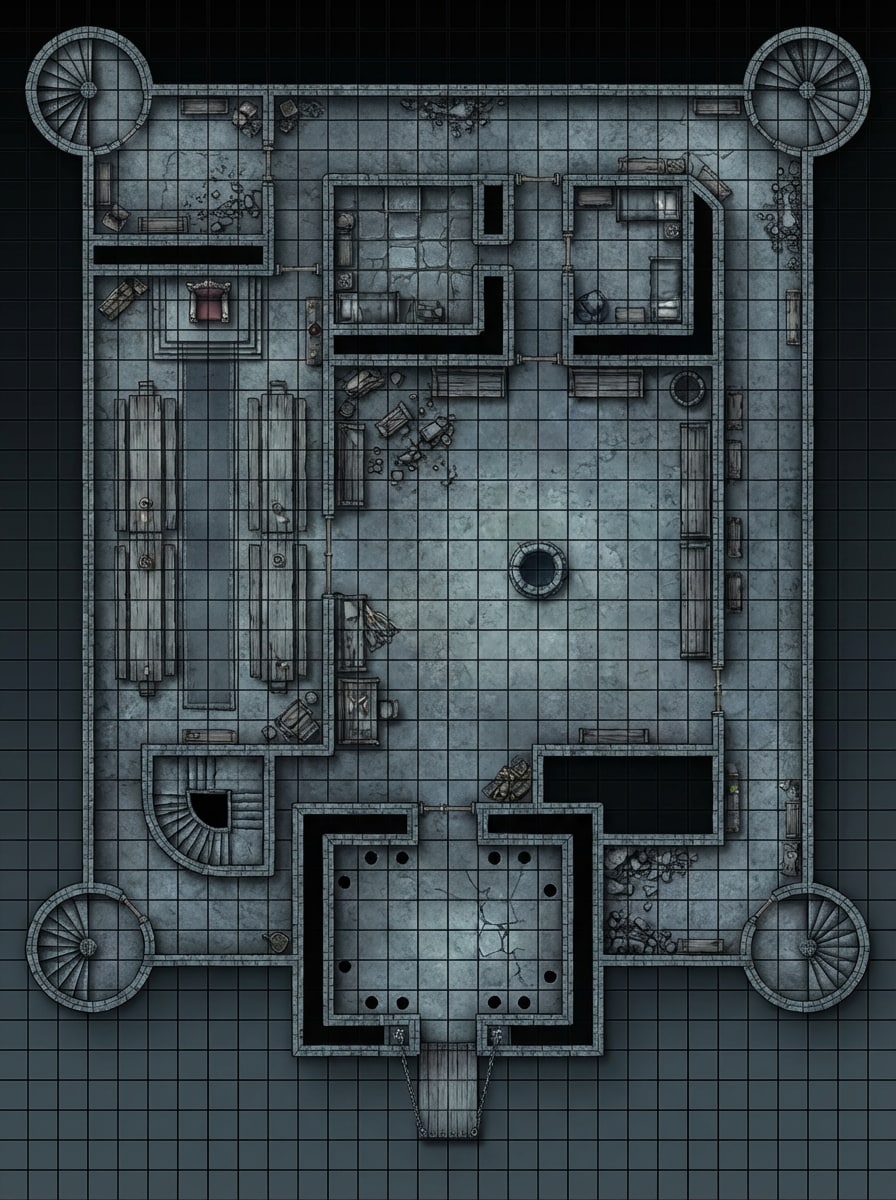 D&D Battlemap Castle