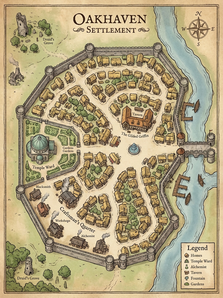 D&D Settlement Map