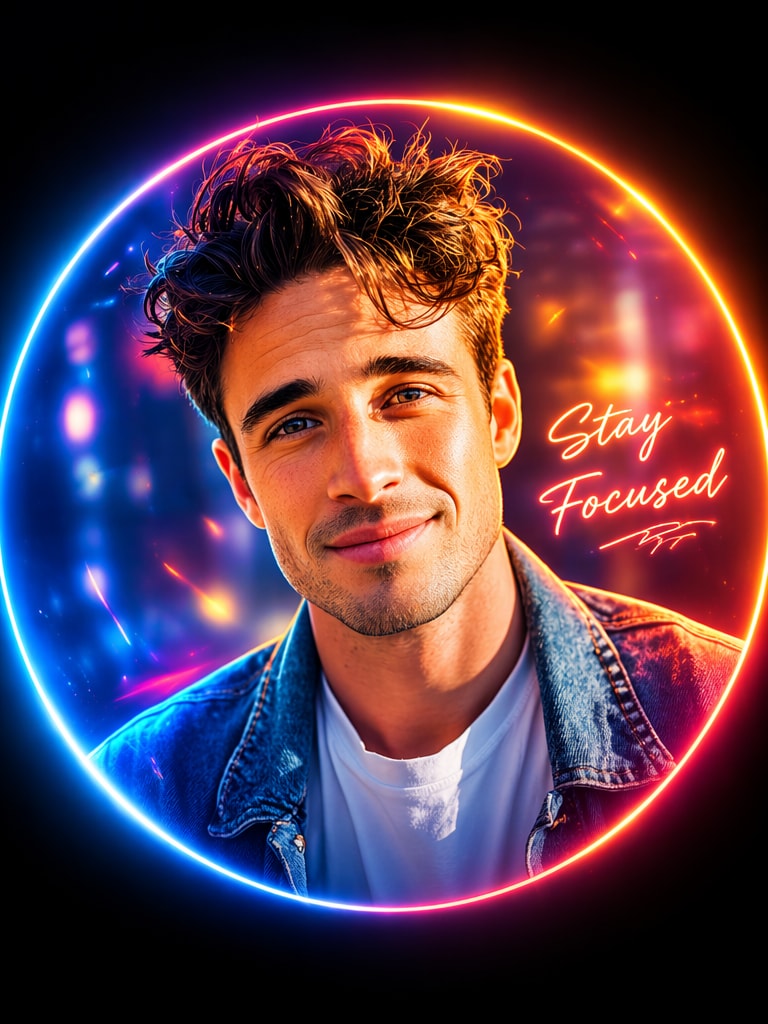 Glow Circle Instagram DP DP Prompt ChatGPT AI photo editing