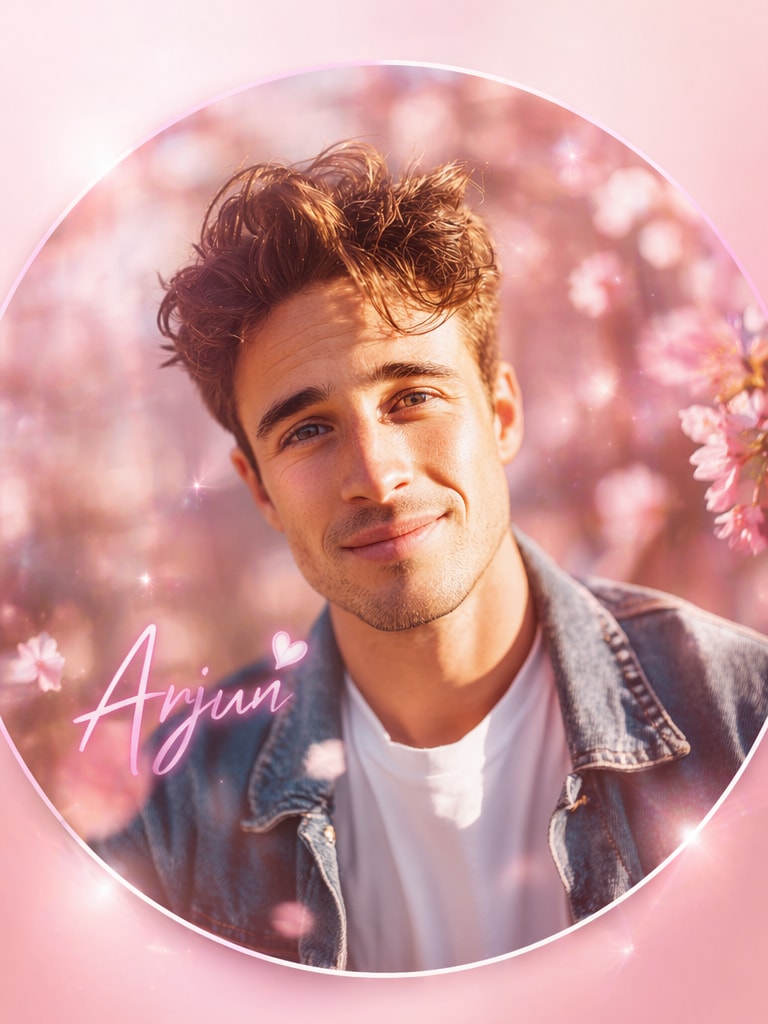 Soft pink aesthetic girl DP made with profile DP prompt