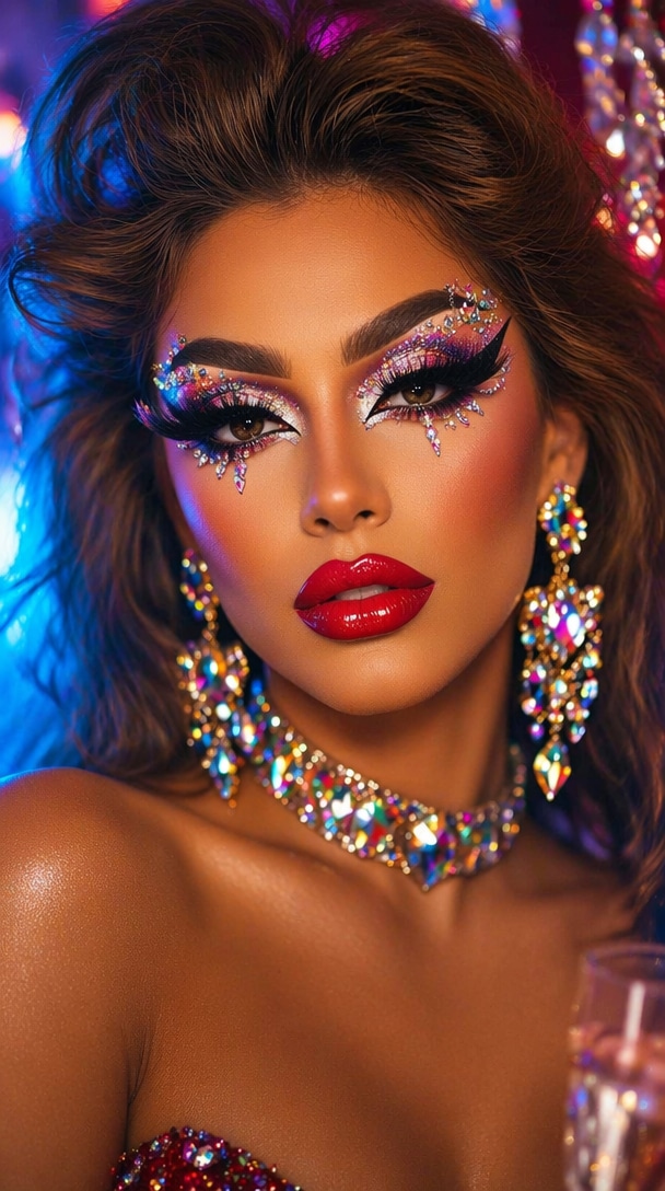 Drag queen AI generator editorial beauty result