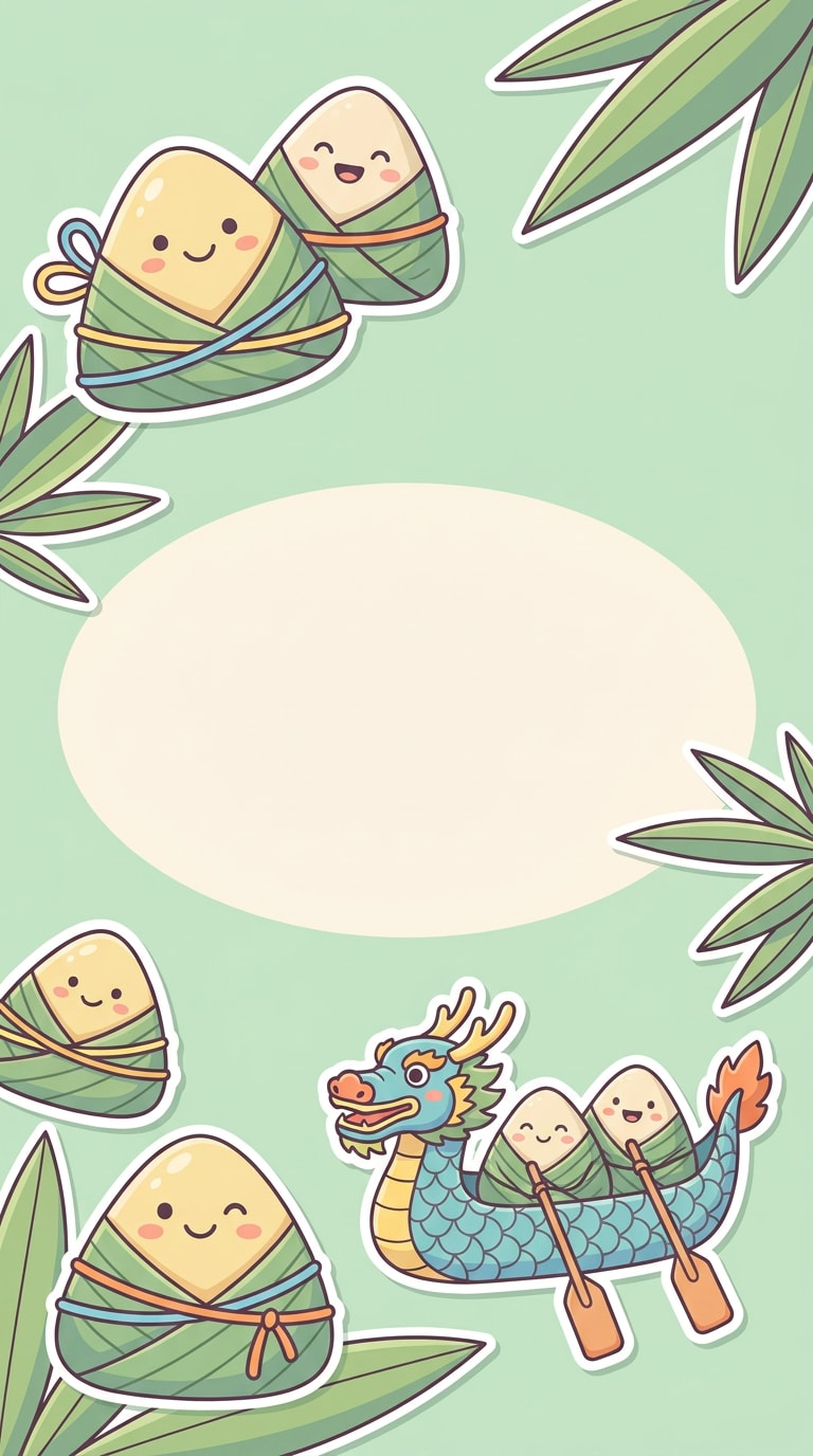 Zongzi illustration prompt