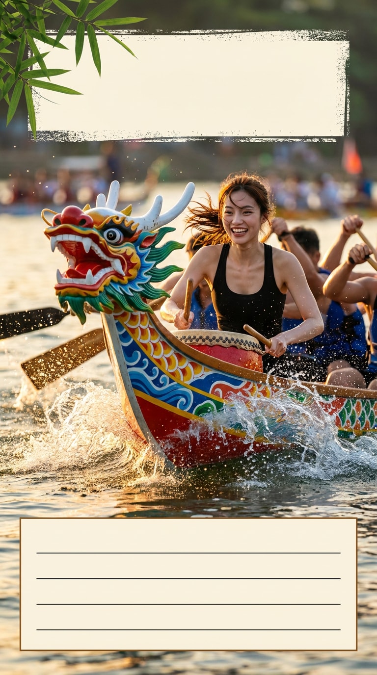 Dragon boat race flyer prompt
