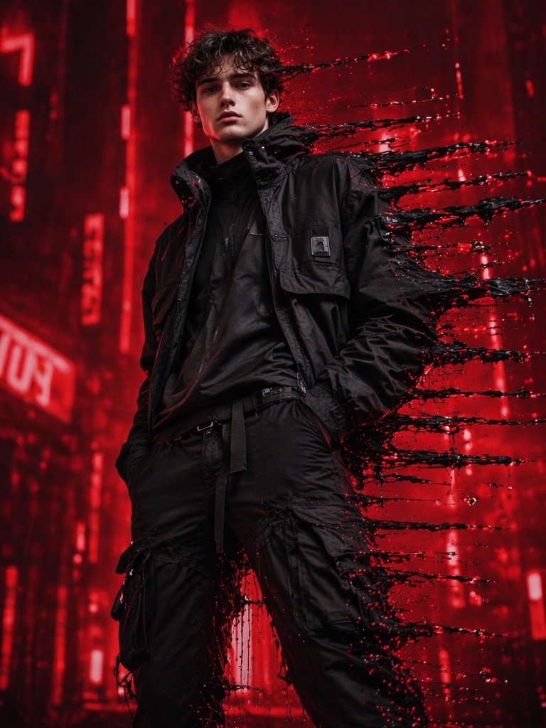 Cyber Drip Streetwear dripping effect AI photo editing prompt