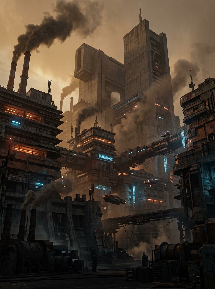 Dystopian Megastructure City