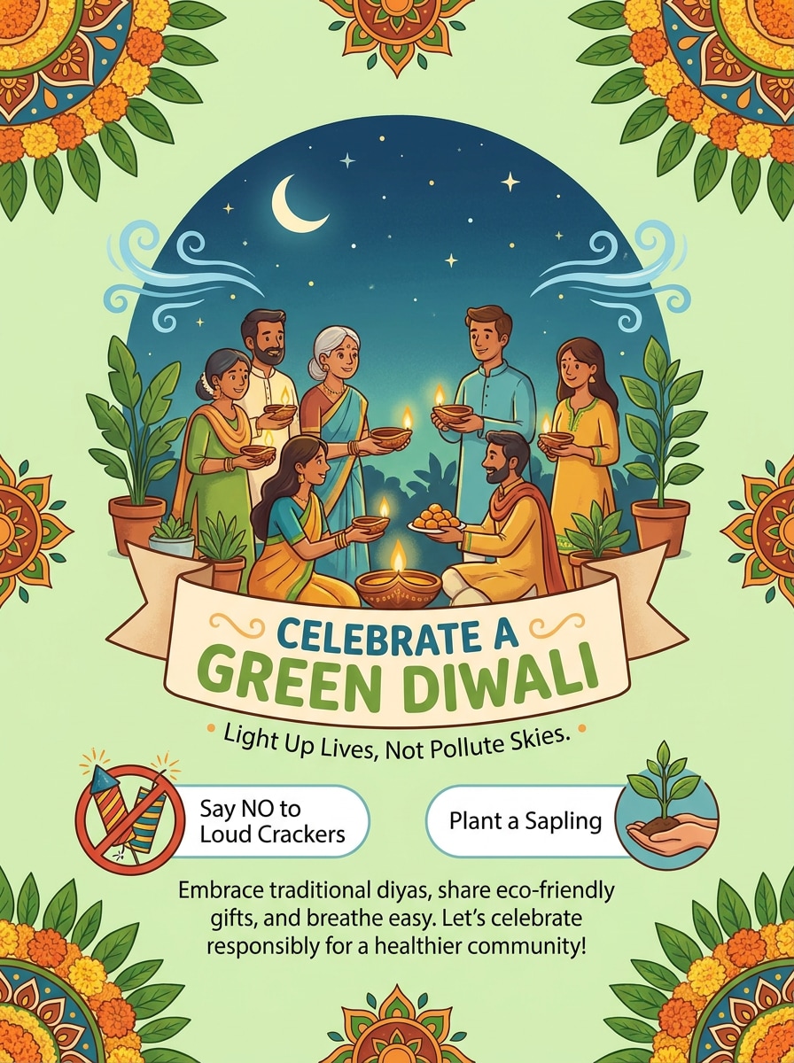 Eco Friendly Diwali Poster
