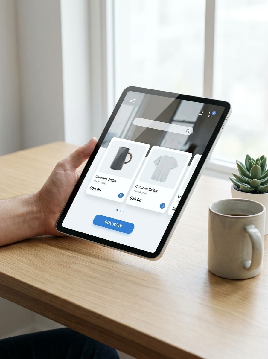 Ecommerce App Screen Mockup