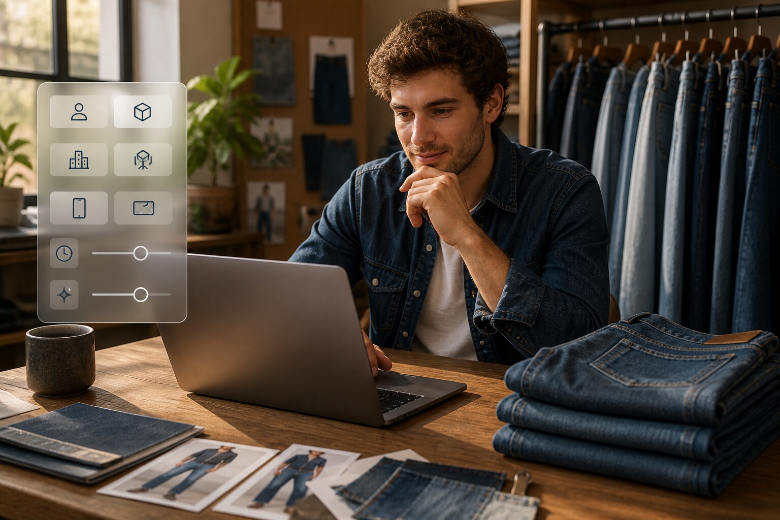 Editable denim video settings