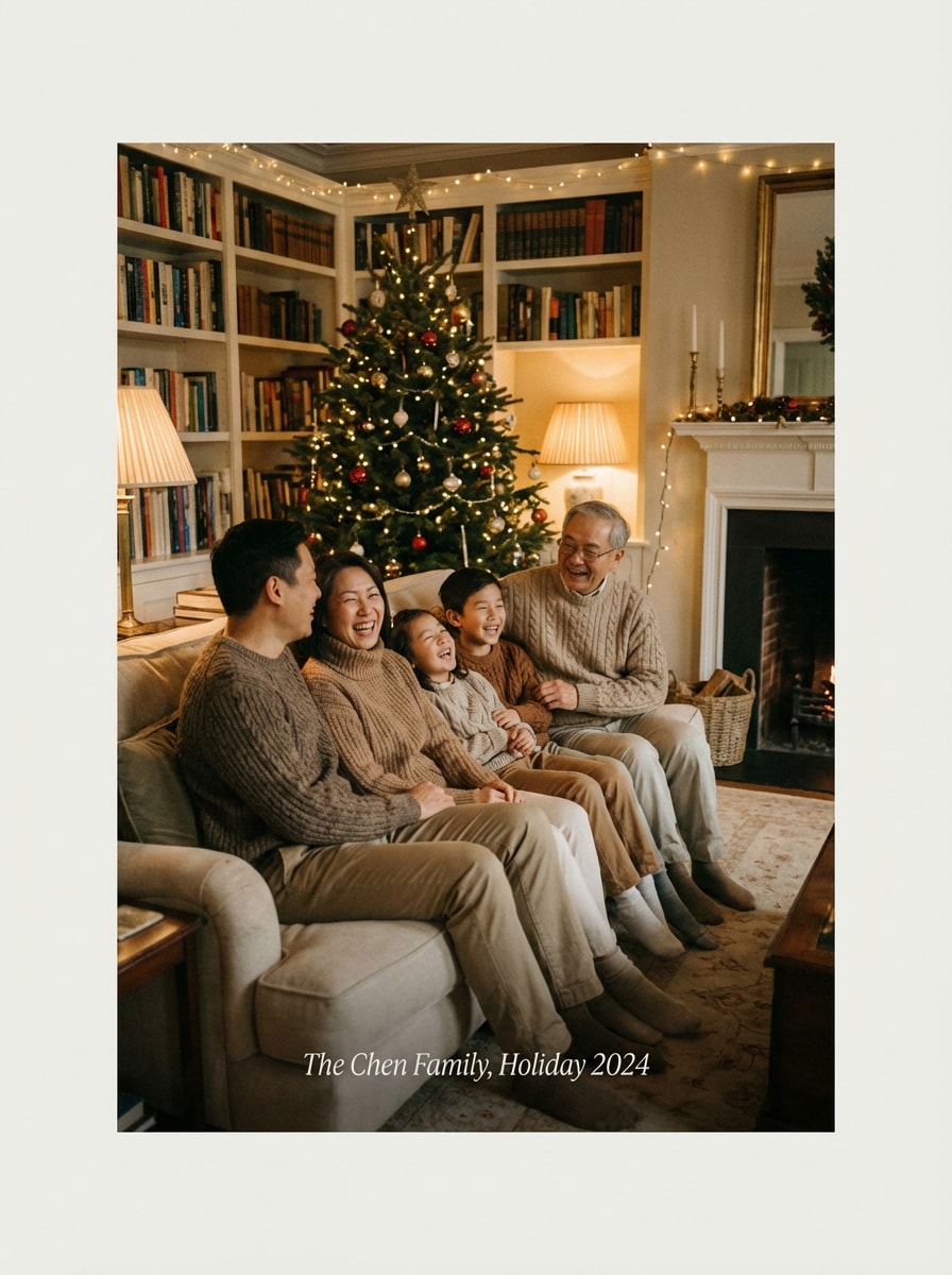 Editorial Family Holiday Scene
