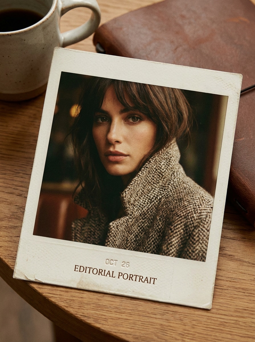 High-Contrast Editorial Polaroid