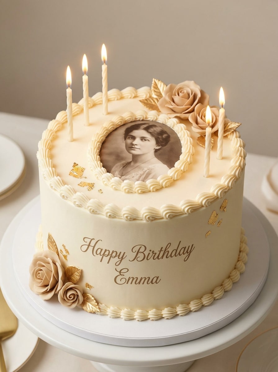 Elegant Cream Cake