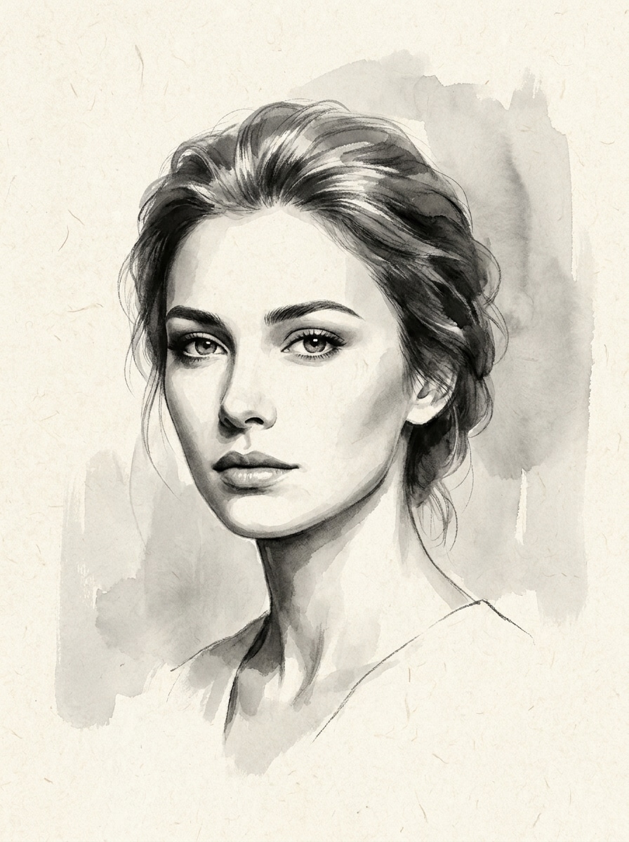 Elegant Monochrome Portrait