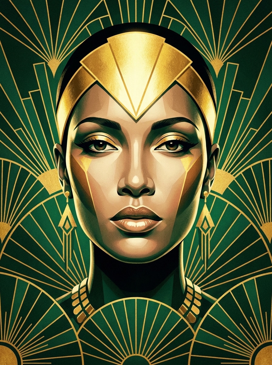 Emerald and Gold Deco