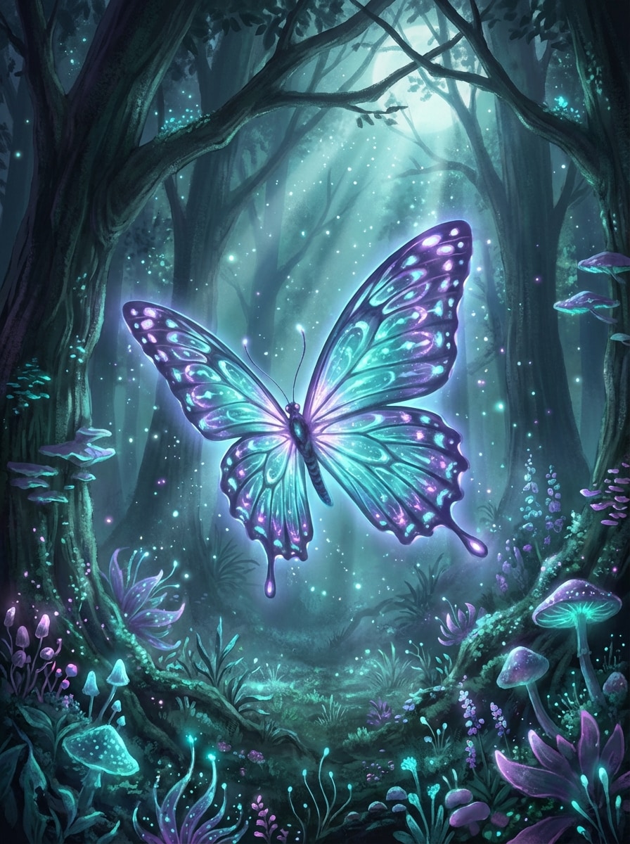 Enchanted Glowing Butterfly