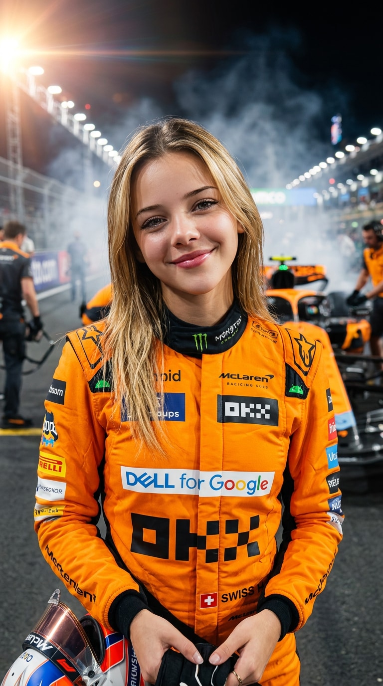 McLaren Style F1 Driver AI Portrait