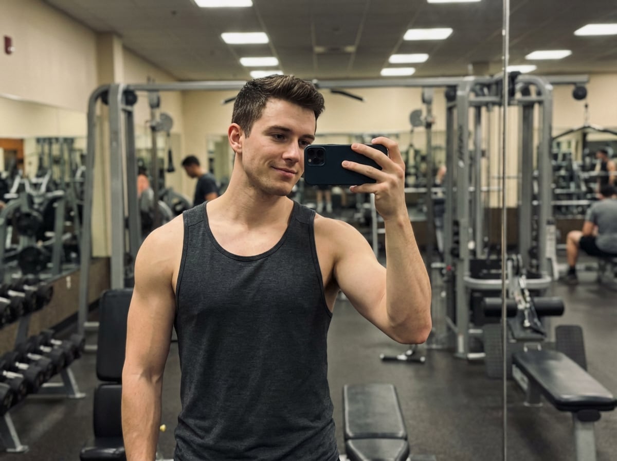 After result for AI Muscle Definition for Gym Photos