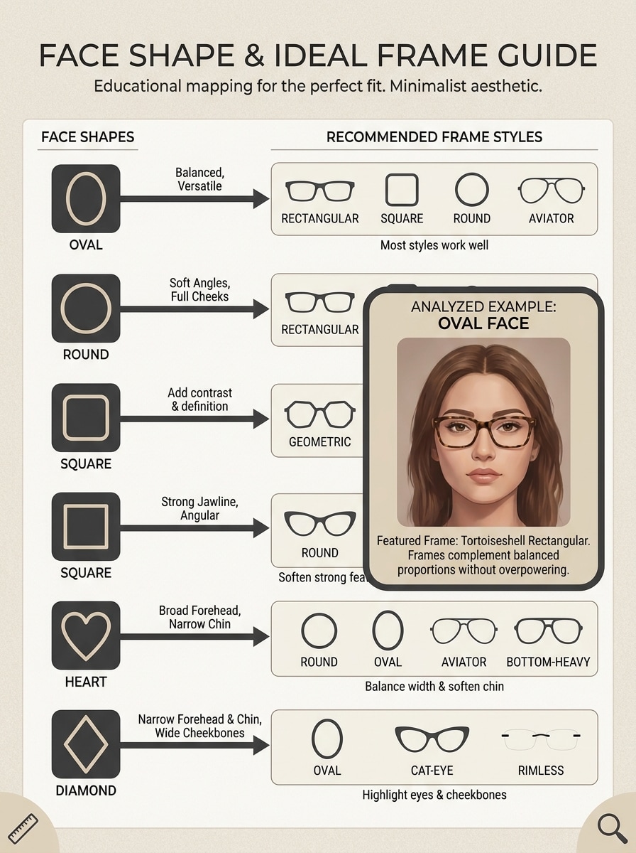Face Shape to Frame Match Chart