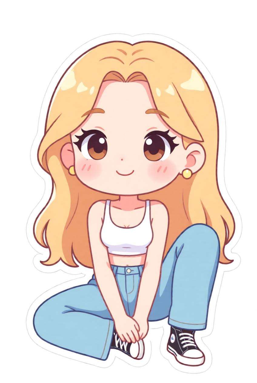 Kawaii Female Cartoon Avatar