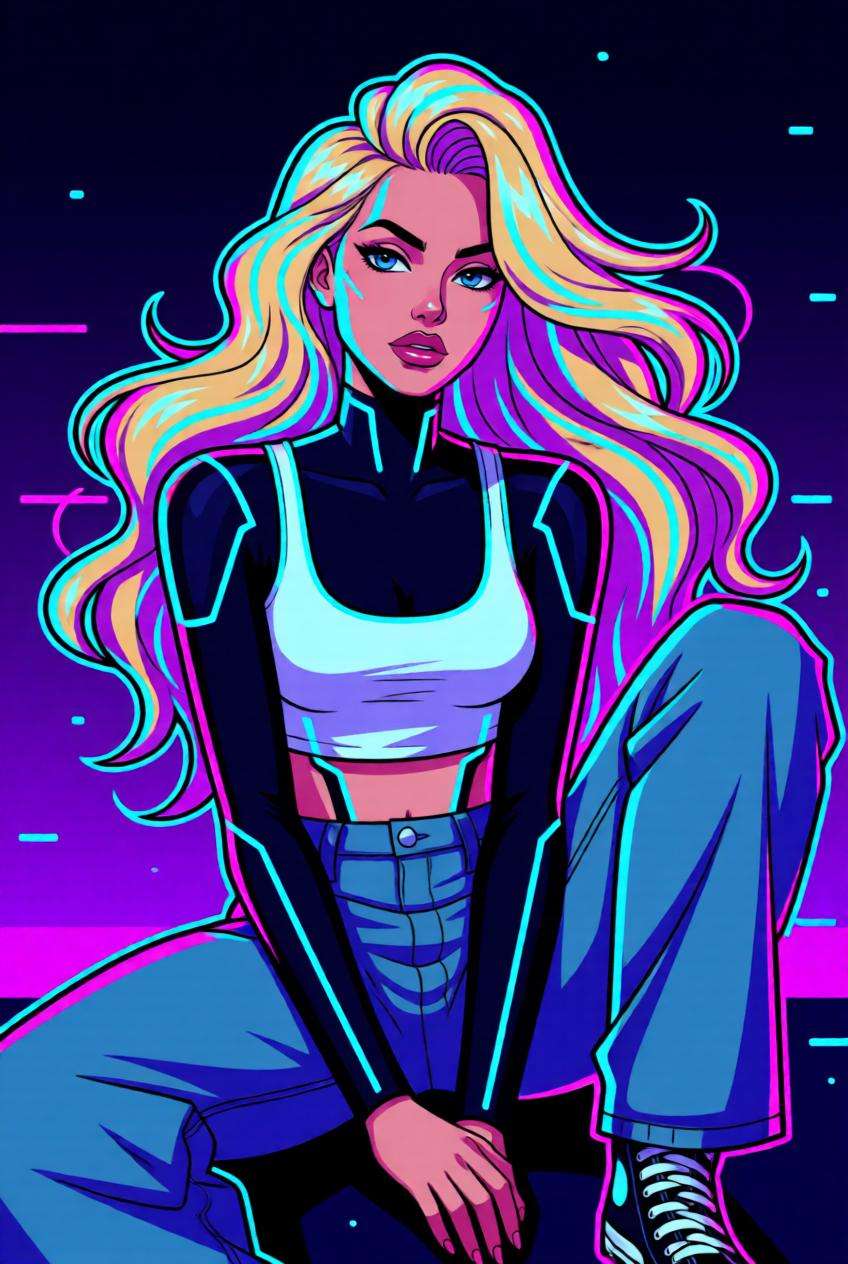 Cyber Cartoon Girl