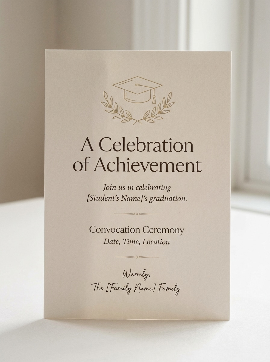 Family Ceremony Invite